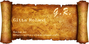 Gitta Roland névjegykártya